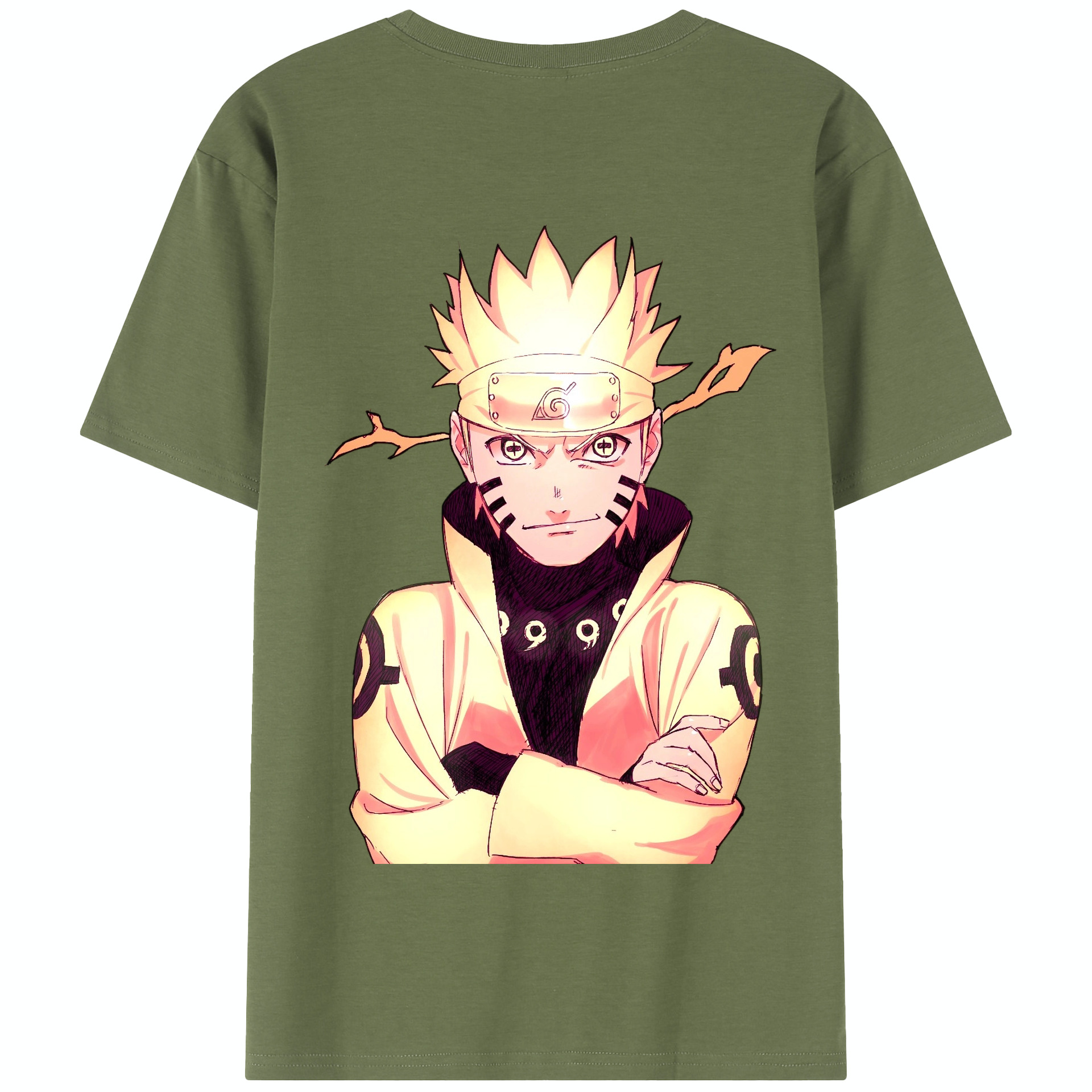 （画像用） NARUTO -ナルト- うずまき ナルト Uzumaki Naruto 綿100％半袖Tシャツ（背面プリント）